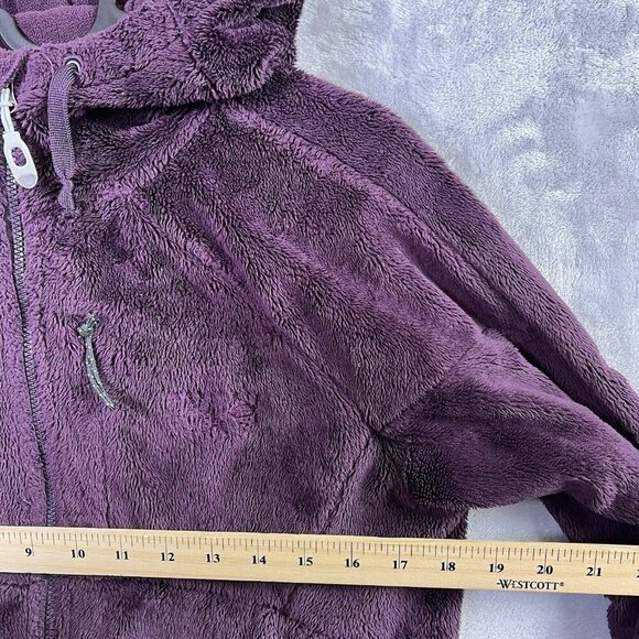 Mountain Hard Wear Fleece Jacket Hooded Women's Small Purple Fuzzy Full Zip - Picture 12 of 15